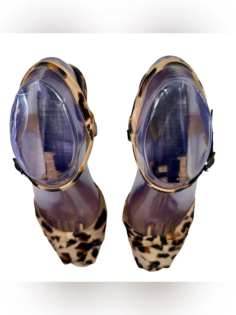 SONIA RYKIEL LEOPARD PRINT WEDGE SANDALS